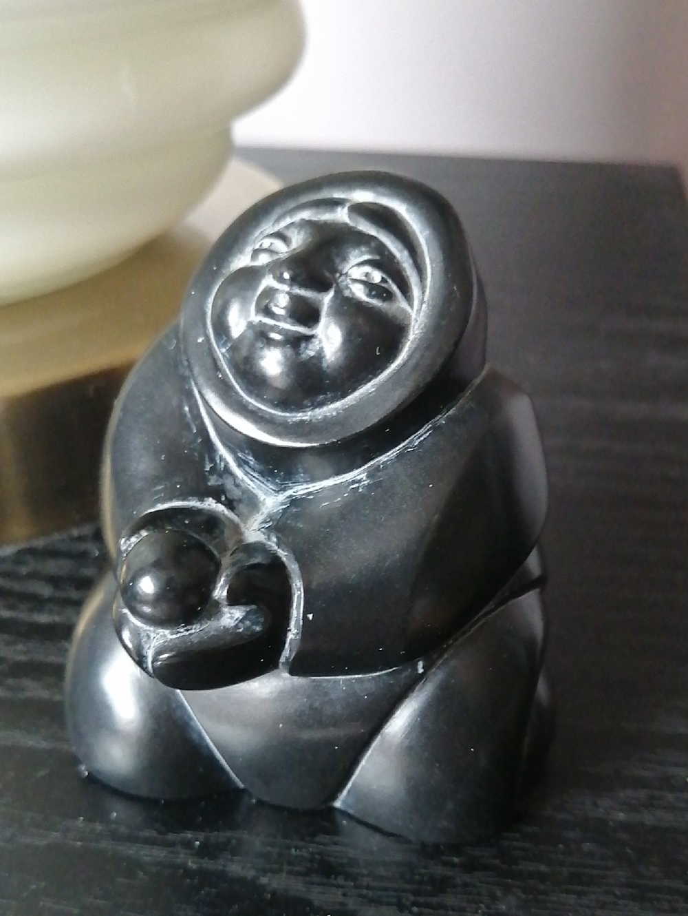 🇨🇦 Vintage Boma Inuit Eskimo Woman Figure Carving - Home Art Collectible